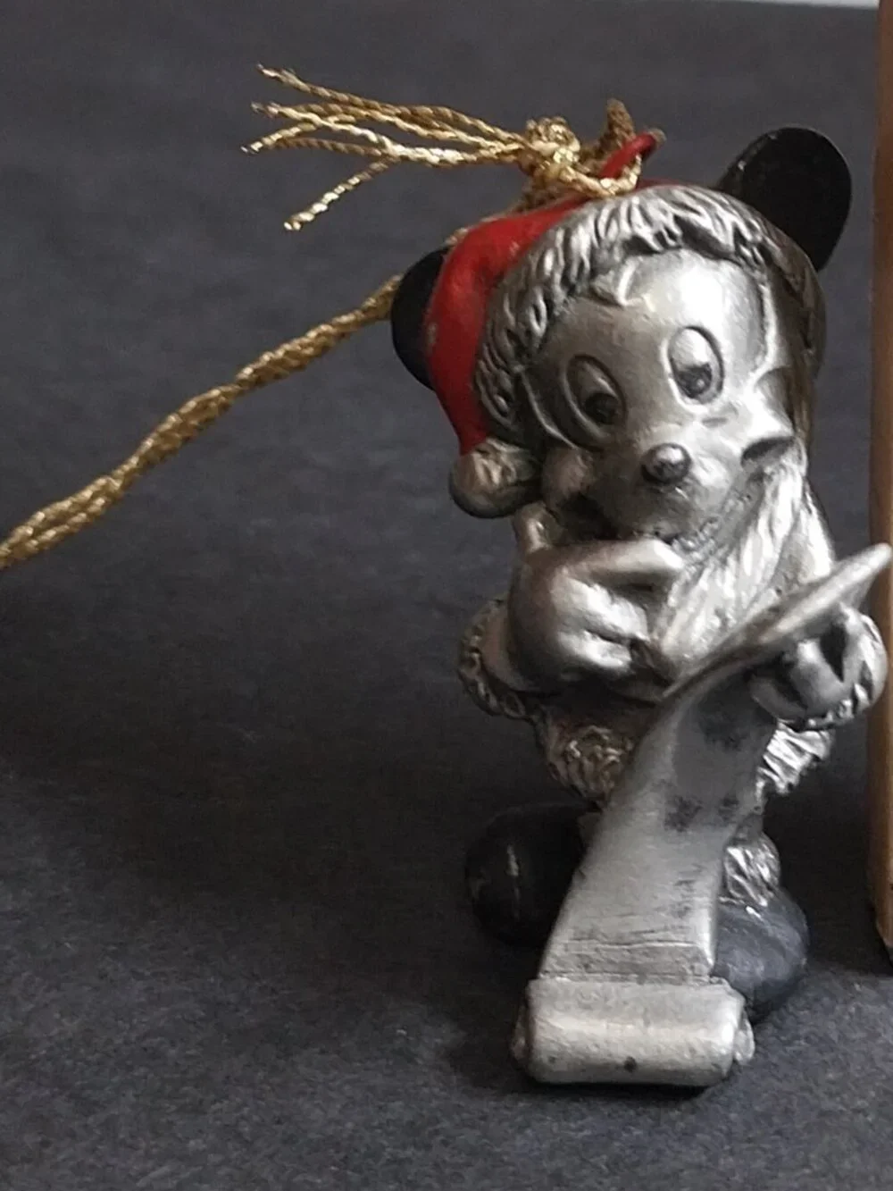 Disney 1988 Pewter Ornament Mickey Santa